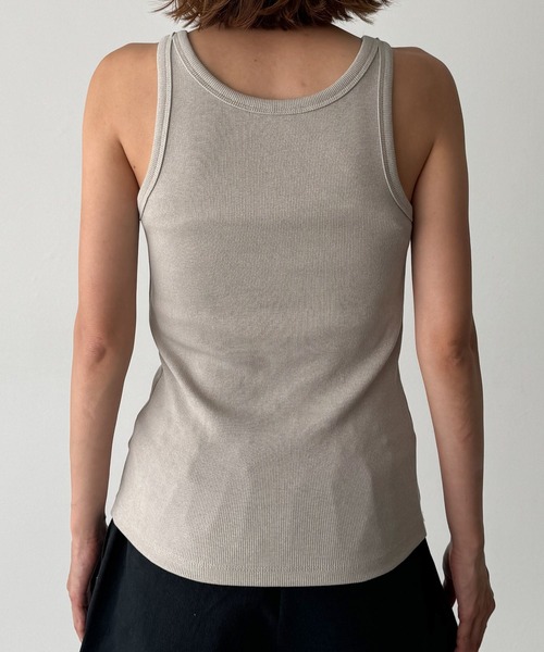 CANAL JEAN(キャナルジーン)の「El mar ピグメントタンクトップ(タンクトップ・レディース・ベージュ/チャコールグレー・ONE SIZE)」の11枚目の写真