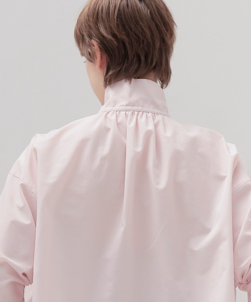 ブラウス シャツ shirring half sleeve short shirt(シャーリングハーフスリーブショート丈シャツ) レディース shirring half sleeve short shirt(シャーリングハーフスリーブ
