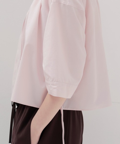 shirring half sleeve short shirt(シャーリングハーフスリーブ