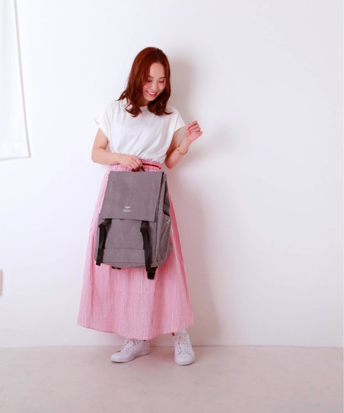 anello（アネロ）の「アネロ anello #AT-H1151 杢調 フラップリュック（バックパック/リュック・レディース・スモークピンク/ブラック/グレー/ネイビー・FREE）」の11枚目の写真