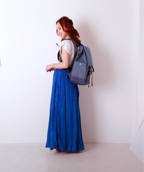 anello（アネロ）の「アネロ anello #AT-H1151 杢調 フラップリュック（バックパック/リュック・レディース・スモークピンク/ブラック/グレー/ネイビー・FREE）」の13枚目の写真