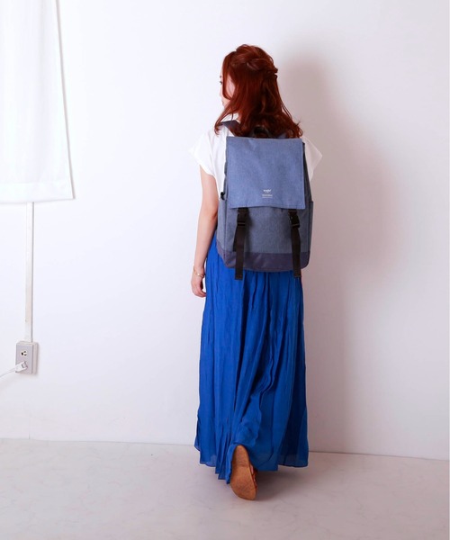 anello（アネロ）の「アネロ anello #AT-H1151 杢調 フラップリュック（バックパック/リュック・レディース・スモークピンク/ブラック/グレー/ネイビー・FREE）」の14枚目の写真