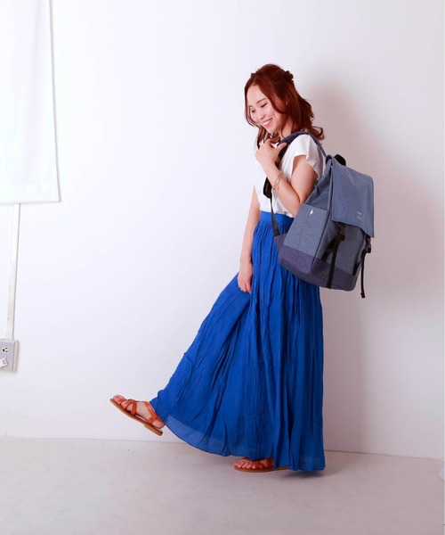 anello（アネロ）の「アネロ anello #AT-H1151 杢調 フラップリュック（バックパック/リュック・レディース・スモークピンク/ブラック/グレー/ネイビー・FREE）」の15枚目の写真