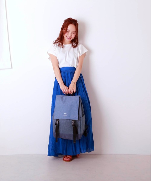 anello（アネロ）の「アネロ anello #AT-H1151 杢調 フラップリュック（バックパック/リュック・レディース・スモークピンク/ブラック/グレー/ネイビー・FREE）」の16枚目の写真