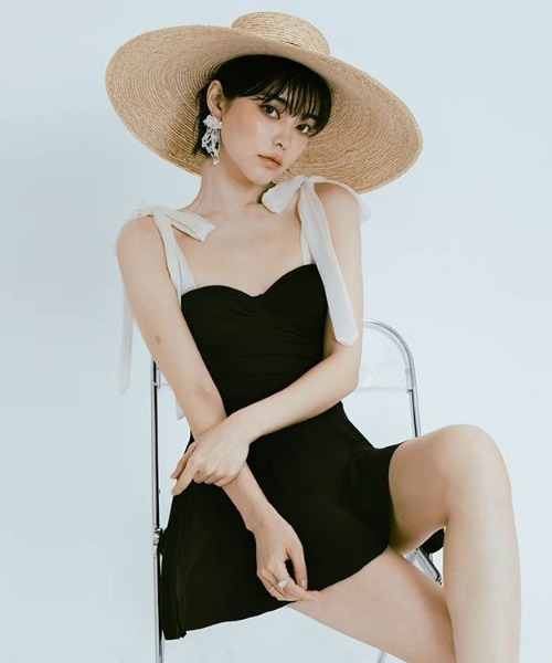 AMYER ワンショルダーバックリボンスイムウェア EIMY ISTOIRE エイミーイストワール eimy istoire ワン