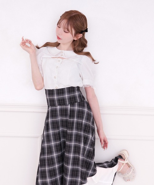apres jour(アプレジュール)の「【SET着用可能】フロントオープン襟付きブラウス(シャツ/ブラウス・レディース・ホワイト/ブラック/ブラウン系その他/ブラック系その他・X-LARGE/フリー)」の5枚目の写真