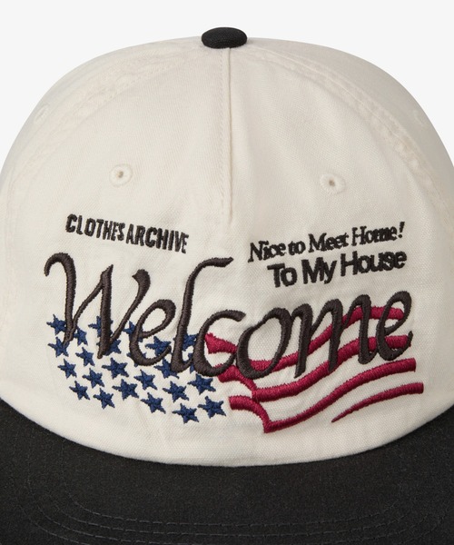 トレンド ロゴ キャップ[AEAE] WELCOME WASHED CAP WELCOME WASHED CAP（キャップ）｜aeae（エーイーエーイー）の