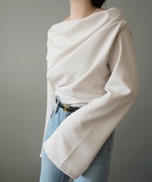 LAULEN | drape flare wide sleeve tops /ドレープワイドフレアスリーブトップス(Tシャツ/カットソー)