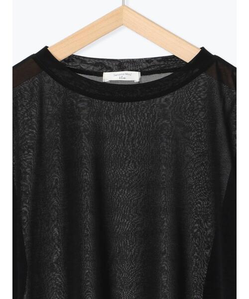 Samansa Mos2 blue（サマンサモスモスブルー）の「◎シアープルオーバー（Tシャツ/カットソー・レディース・ブラウン/オフホワイト/ブラック・F）」の22枚目の写真