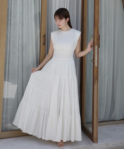 アニュアンス ワンピース ホワイト anuans アニュアンス ニット