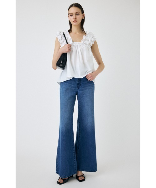 moussy SHOULDER FRILL ブラウス MOUSSY ブラウス シャツ SHOULDER FRILLS トップス レディース