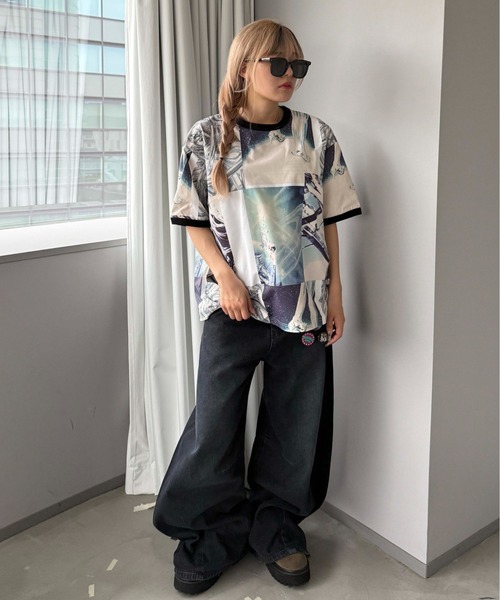 sedacle(セダクル)の「総柄リンガーTシャツ(Tシャツ/カットソー・メンズ・ホワイト系その他・SMALL/MEDIUM/LARGE)」の7枚目の写真
