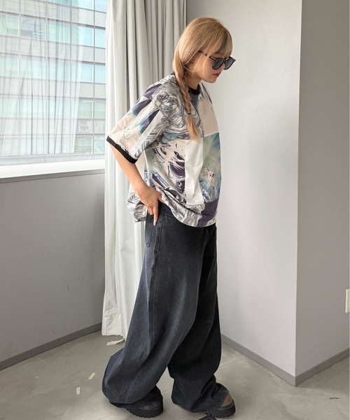 sedacle(セダクル)の「総柄リンガーTシャツ(Tシャツ/カットソー・メンズ・ホワイト系その他・SMALL/MEDIUM/LARGE)」の9枚目の写真
