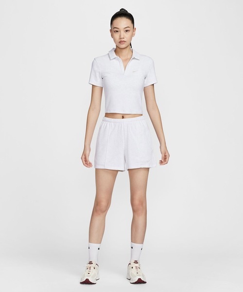 NIKE(ナイキ)の「NIKE AS W NSW ESSNTL SS POLO CRP TO / ナイキ ウィメンズ NSW エッセンシャル S/S ポロ 【SP】(ポロシャツ・レディース・ホワイト・M/S/XS)」の2枚目の写真