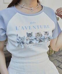 MAJESTIC LEGON | ラグランネコチャンTシャツ(Tシャツ/カットソー)