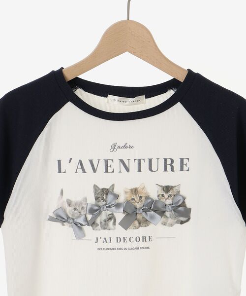 ラグランネコチャンTシャツ セール】ラグランネコチャンTシャツ（Tシャツ/カットソー