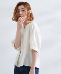 grove | お洒落に決まる 麻調袖コンシャスブラウス(シャツ/ブラウス)