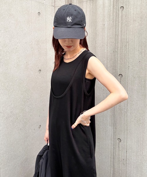 ISOOK（アイスー）の「【ISOOK / アイスー】レイヤード風オールインワン / コンビネゾン ジャンプスーツ パンツ 重ね着 アメスリ タンクトップ  ZOZOTOWN限定（つなぎ/オールインワン・レディース・ブラック/ベージュ・FREE）」の18枚目の写真