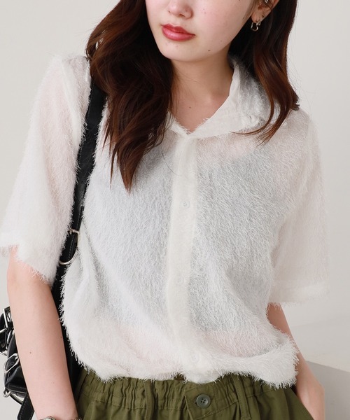 ROOPTOKYO（ループトウキョウ）の「シャギー ショートスリーブシャツ（シャツ/ブラウス・メンズ・ホワイト/ブルー/ブラック・M/L）」の11枚目の写真