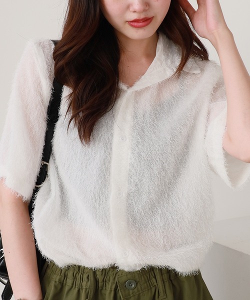 ROOPTOKYO（ループトウキョウ）の「シャギー ショートスリーブシャツ（シャツ/ブラウス・メンズ・ホワイト/ブルー/ブラック・M/L）」の10枚目の写真