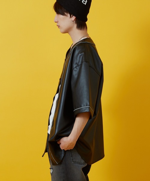 emotionally un available ベースボールシャツ ワッペンベースボールシャツ(M ネイビー): トップス｜Right-on