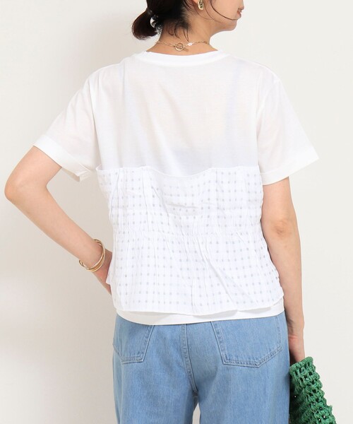 MICO COULIER(ミコクリエ)の「《接触冷感》キャミソールTシャツ(Tシャツ/カットソー・レディース・オフホワイト/ブラック・38)」の16枚目の写真