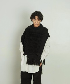 セール】FRILL HALF SLEEVE HAND KNIT TOPS（その他トップス）｜CLANE