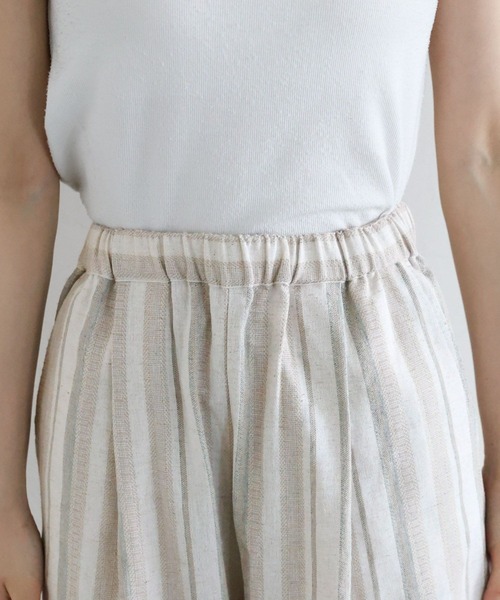 RAGEBLUE（レイジブルー）の「〈セットアップ対応〉リネン混/ストライプワイドイージーパンツ（その他パンツ・レディース・ベージュ・FREE）」の14枚目の写真