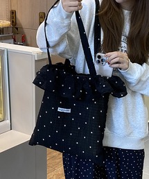 Nia（ニア）の「Nia(ニア)/フラワードット　ボリュームフリル　トートバッグ（トートバッグ）」