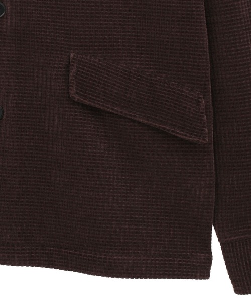 MEN'S BIGI（メンズビギ）の「ベロア調コールワッフル カバーオールジャケット（カバーオール・メンズ・ブラウン/ブラック・02/01/03）」の6枚目の写真
