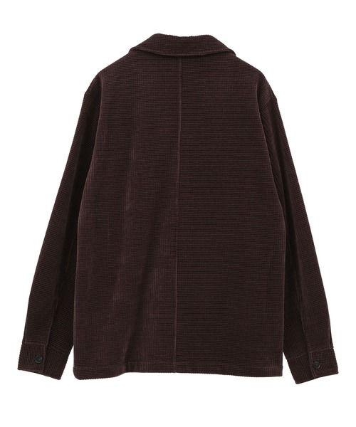 MEN'S BIGI（メンズビギ）の「ベロア調コールワッフル カバーオールジャケット（カバーオール・メンズ・ブラウン/ブラック・02/01/03）」の8枚目の写真