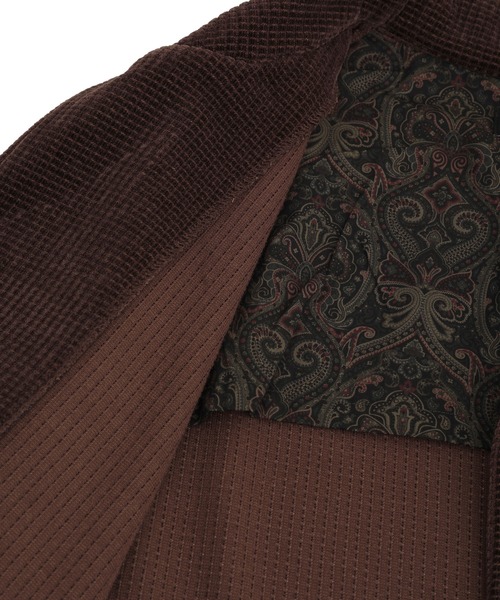 MEN'S BIGI（メンズビギ）の「ベロア調コールワッフル カバーオールジャケット（カバーオール・メンズ・ブラウン/ブラック・02/01/03）」の7枚目の写真