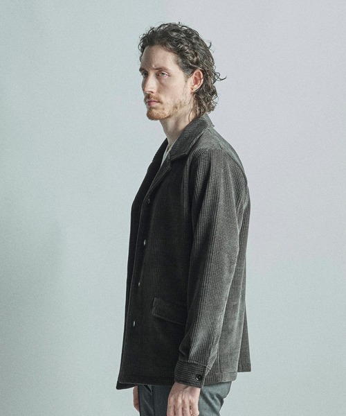 MEN'S BIGI（メンズビギ）の「ベロア調コールワッフル カバーオールジャケット（カバーオール・メンズ・ブラウン/ブラック・02/01/03）」の15枚目の写真