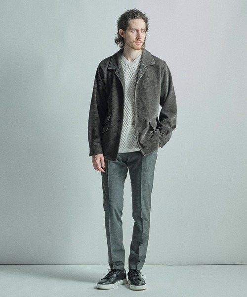 MEN'S BIGI（メンズビギ）の「ベロア調コールワッフル カバーオールジャケット（カバーオール・メンズ・ブラウン/ブラック・02/01/03）」の18枚目の写真