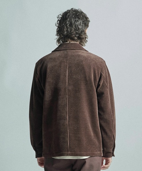 MEN'S BIGI（メンズビギ）の「ベロア調コールワッフル カバーオールジャケット（カバーオール・メンズ・ブラウン/ブラック・02/01/03）」の12枚目の写真