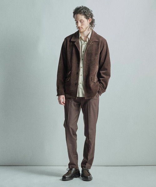 MEN'S BIGI（メンズビギ）の「ベロア調コールワッフル カバーオールジャケット（カバーオール・メンズ・ブラウン/ブラック・02/01/03）」の17枚目の写真