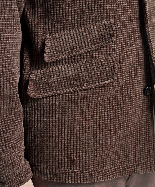 MEN'S BIGI（メンズビギ）の「ベロア調コールワッフル カバーオールジャケット（カバーオール・メンズ・ブラウン/ブラック・02/01/03）」の19枚目の写真