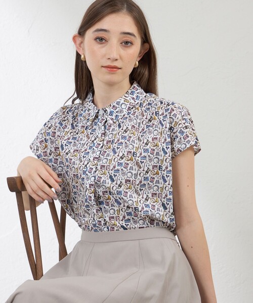 LIBERTY】タナローンシャツブラウス miles(マイルズ)(シャツ LIBERTY】タナローンシャツブラウス miles(マイルズ)(シャツ