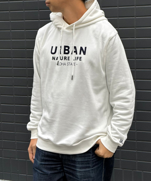ikka(イッカ)の「URBAN NATURE LIFE アーバンネイチャーライフ スウェットプルパーカ(パーカー・メンズ・ホワイト/ブラック・XL/L/M/S)」の1枚目の写真