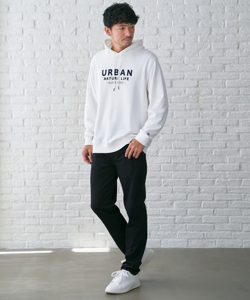 ikka(イッカ)の「URBAN NATURE LIFE アーバンネイチャーライフ スウェットプルパーカ(パーカー・メンズ・ホワイト/ブラック・XL/L/M/S)」の4枚目の写真
