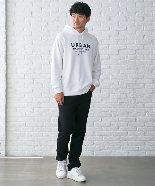 ikka(イッカ)の「URBAN NATURE LIFE アーバンネイチャーライフ スウェットプルパーカ(パーカー・メンズ・ホワイト/ブラック・XL/L/M/S)」の6枚目の写真