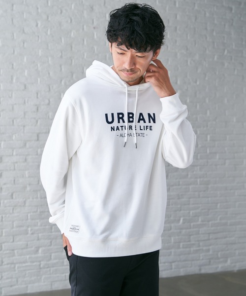 ikka(イッカ)の「URBAN NATURE LIFE アーバンネイチャーライフ スウェットプルパーカ(パーカー・メンズ・ホワイト/ブラック・XL/L/M/S)」の7枚目の写真