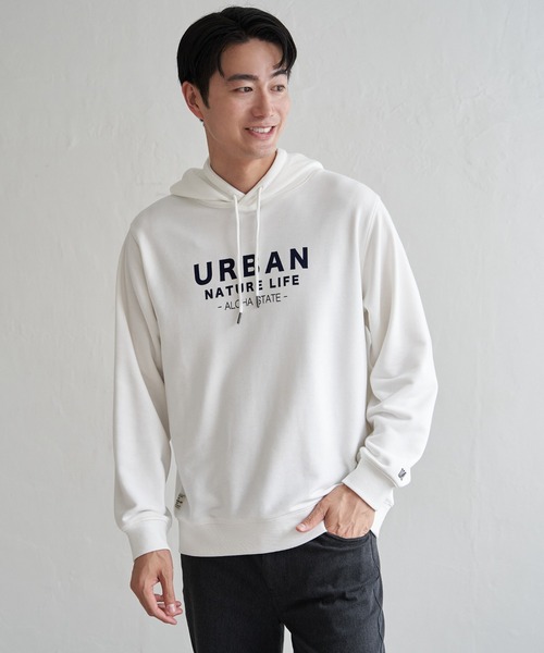 ikka(イッカ)の「URBAN NATURE LIFE アーバンネイチャーライフ スウェットプルパーカ(パーカー・メンズ・ホワイト/ブラック・XL/L/M/S)」の15枚目の写真