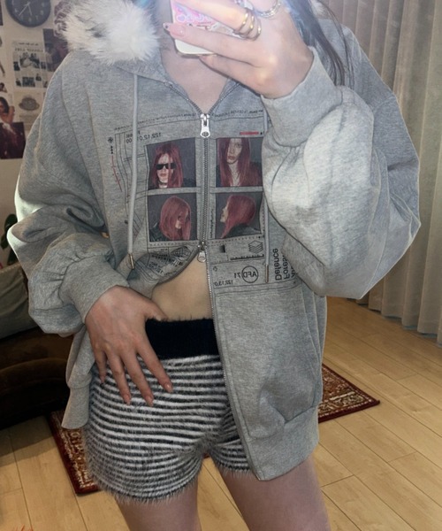 JEANASIS（ジーナシス）の「【25quee】フェザーショートパンツ/587782（その他パンツ・レディース・ブラック系その他/オフホワイト/ブラック・FREE）」の13枚目の写真