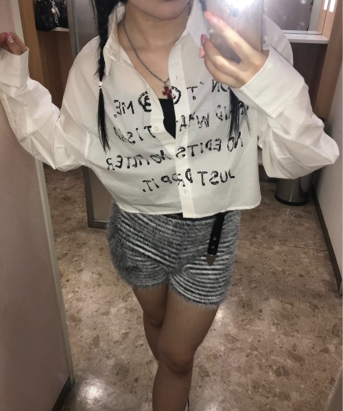 JEANASIS（ジーナシス）の「【25quee】フェザーショートパンツ/587782（その他パンツ・レディース・ブラック系その他/オフホワイト/ブラック・FREE）」の16枚目の写真