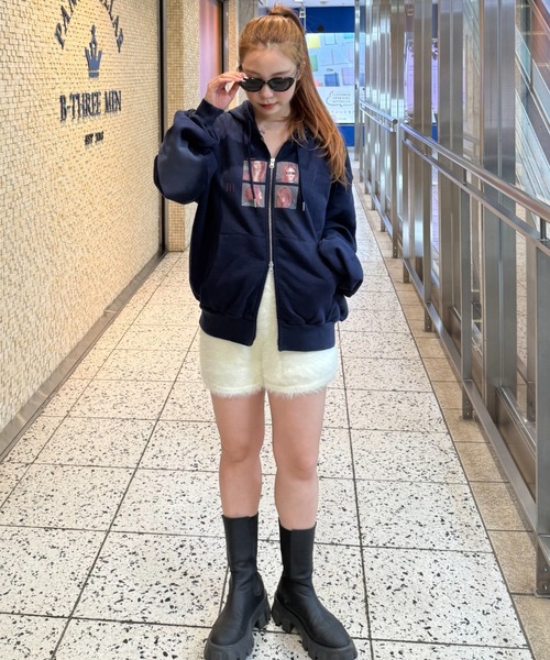 JEANASIS（ジーナシス）の「【25quee】フェザーショートパンツ/587782（その他パンツ・レディース・ブラック系その他/オフホワイト/ブラック・FREE）」の21枚目の写真