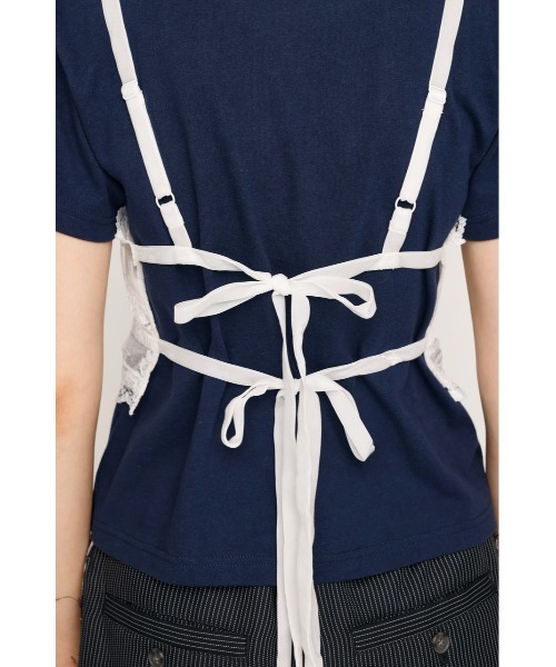 SLY（スライ）の「RIBBON LACE DESIGN BRA リボン レース デザイン ブラ 秋服（キャミソール・レディース・ブラック/ホワイト・FREE）」の9枚目の写真