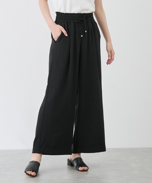 Jayro(ジャイロ)の「麻ライクリラックスパンツ(その他パンツ・レディース・ブラック/ダークブラウン/カーキ/イエロー・38)」の5枚目の写真