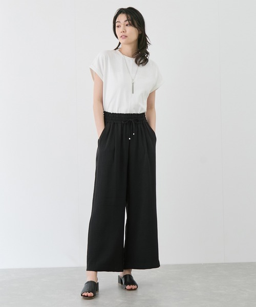 Jayro(ジャイロ)の「麻ライクリラックスパンツ(その他パンツ・レディース・ブラック/ダークブラウン/カーキ/イエロー・38)」の9枚目の写真