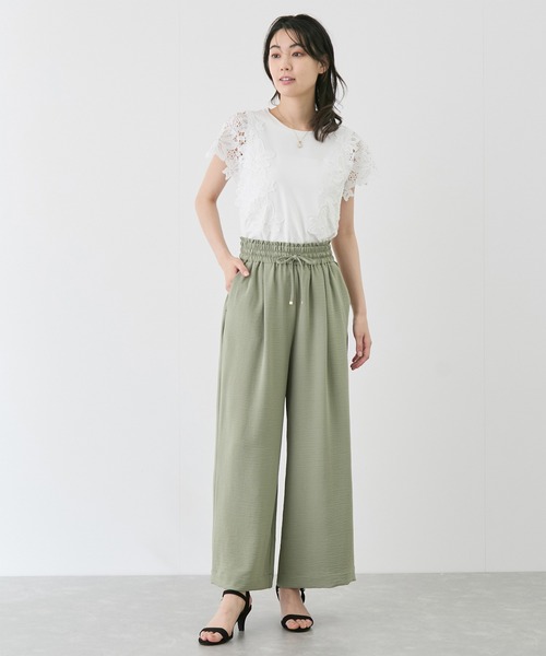 Jayro(ジャイロ)の「麻ライクリラックスパンツ(その他パンツ・レディース・ブラック/ダークブラウン/カーキ/イエロー・38)」の22枚目の写真